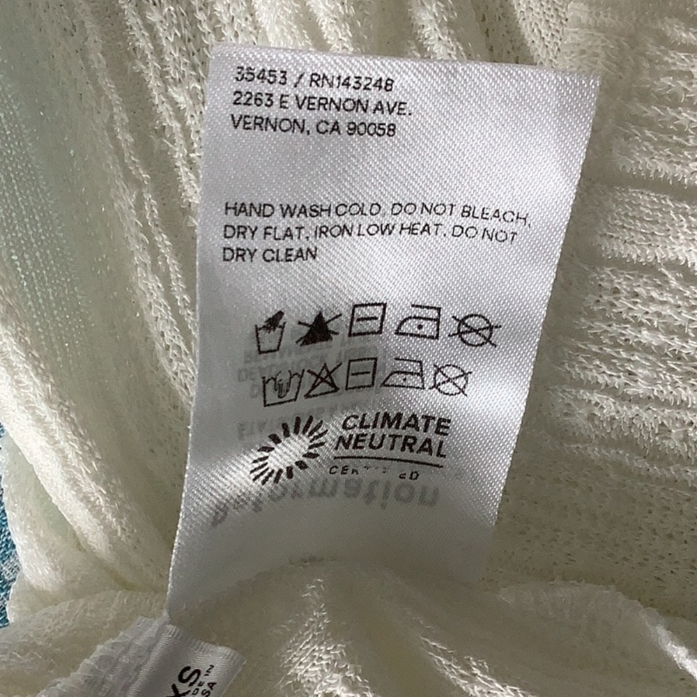 Reformation Cream Ribbed Long-Sleeve Top - Picture 5 of 7